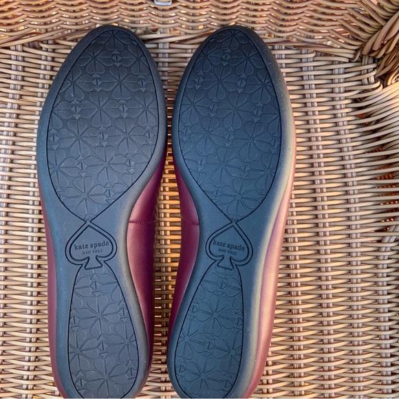 NEW 💥 Kate Spade Ballet Slippers or Flats Size 7 Burgundy Color - Picture 7 of 10